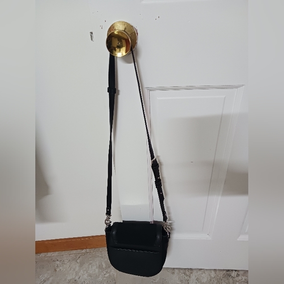 Simply Vera Vera Wang Black Suede Crossbody Bag - Picture 3 of 4